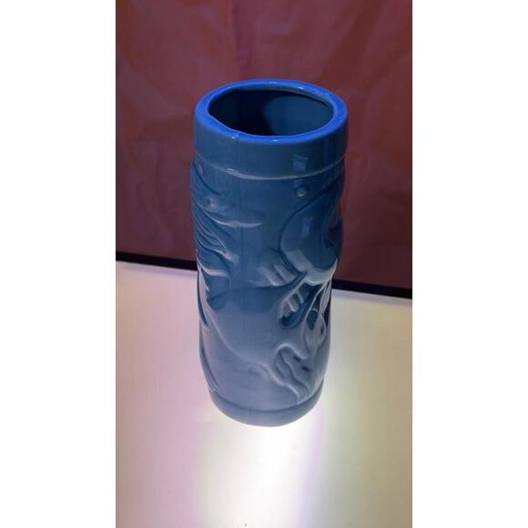 Blue Ceramic Tiki Mug – Mermaid Design – 8” Tall – Vintage Style‎ - Picture 4 of 6